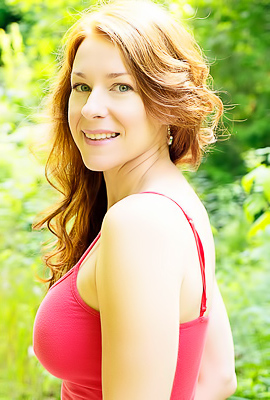 Chloe Morgane Redhead In Nature