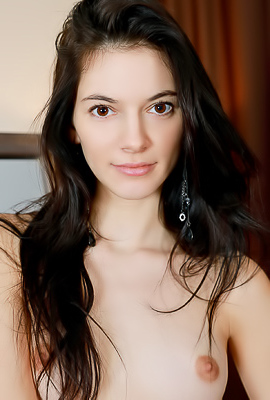 Russian Brunette Aleksandrina Gets Naked