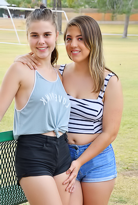 Desiree & Skylar First Lesbian Experience